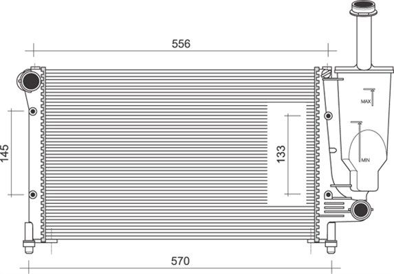 MAGNETI MARELLI Radiators, Motora dzesēšanas sistēma 350213107300